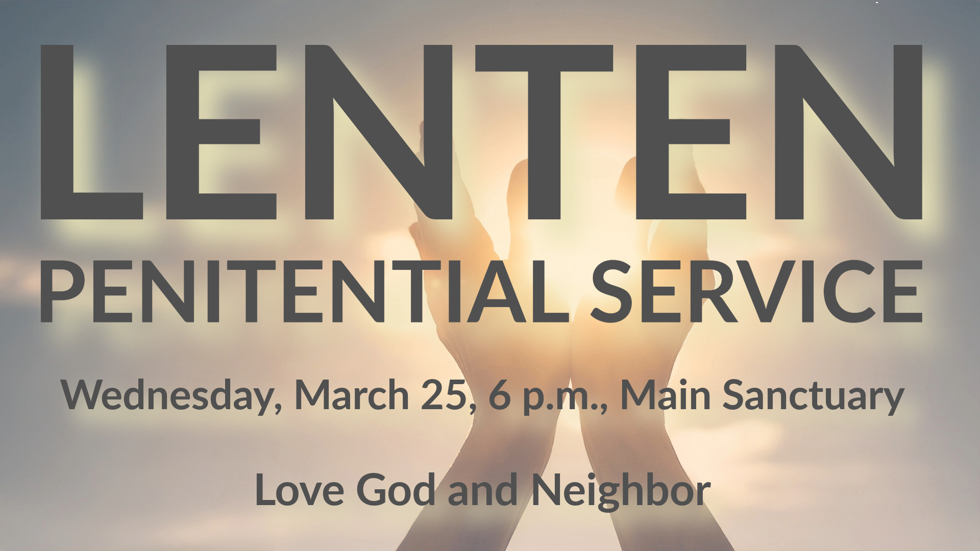 Lenten Penitential Service